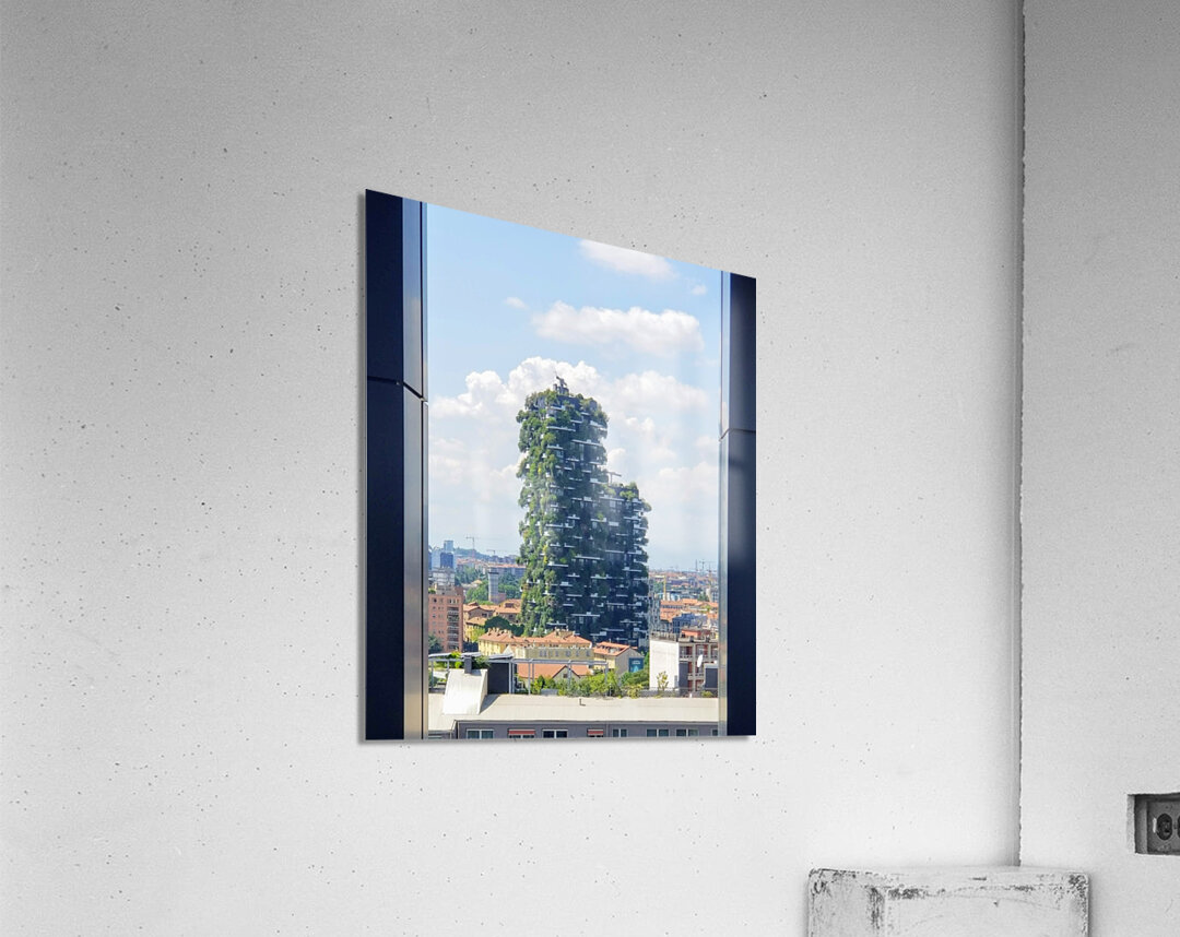 Milan View of Bosco Verticale Acrylic Print
