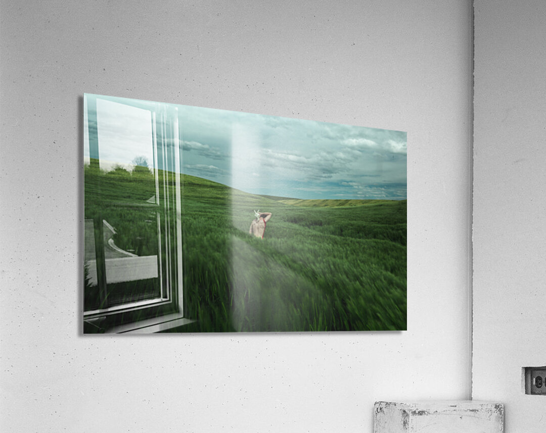 Woman In A Field Acrylic Print