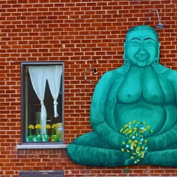 Buddha With Flowers