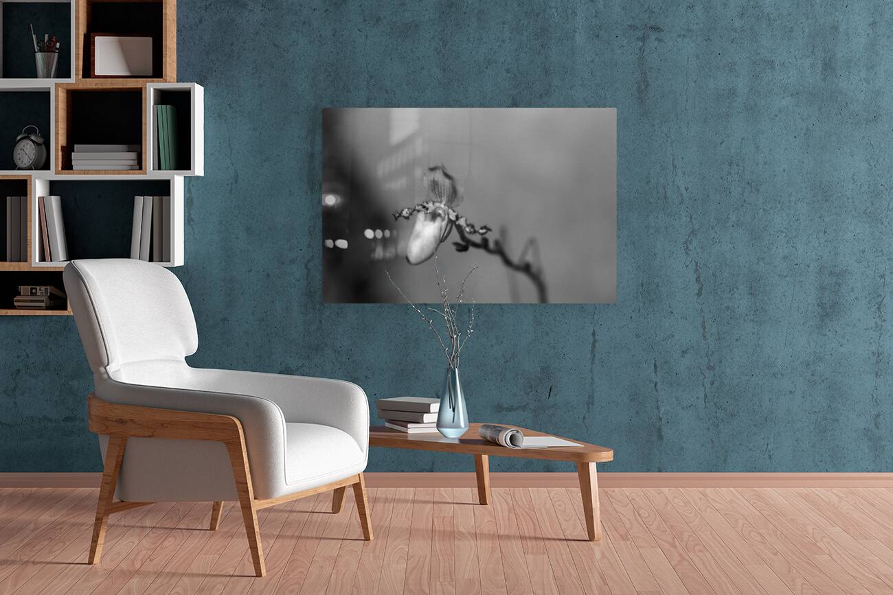 Black  White Floral Series 7 Reproduction