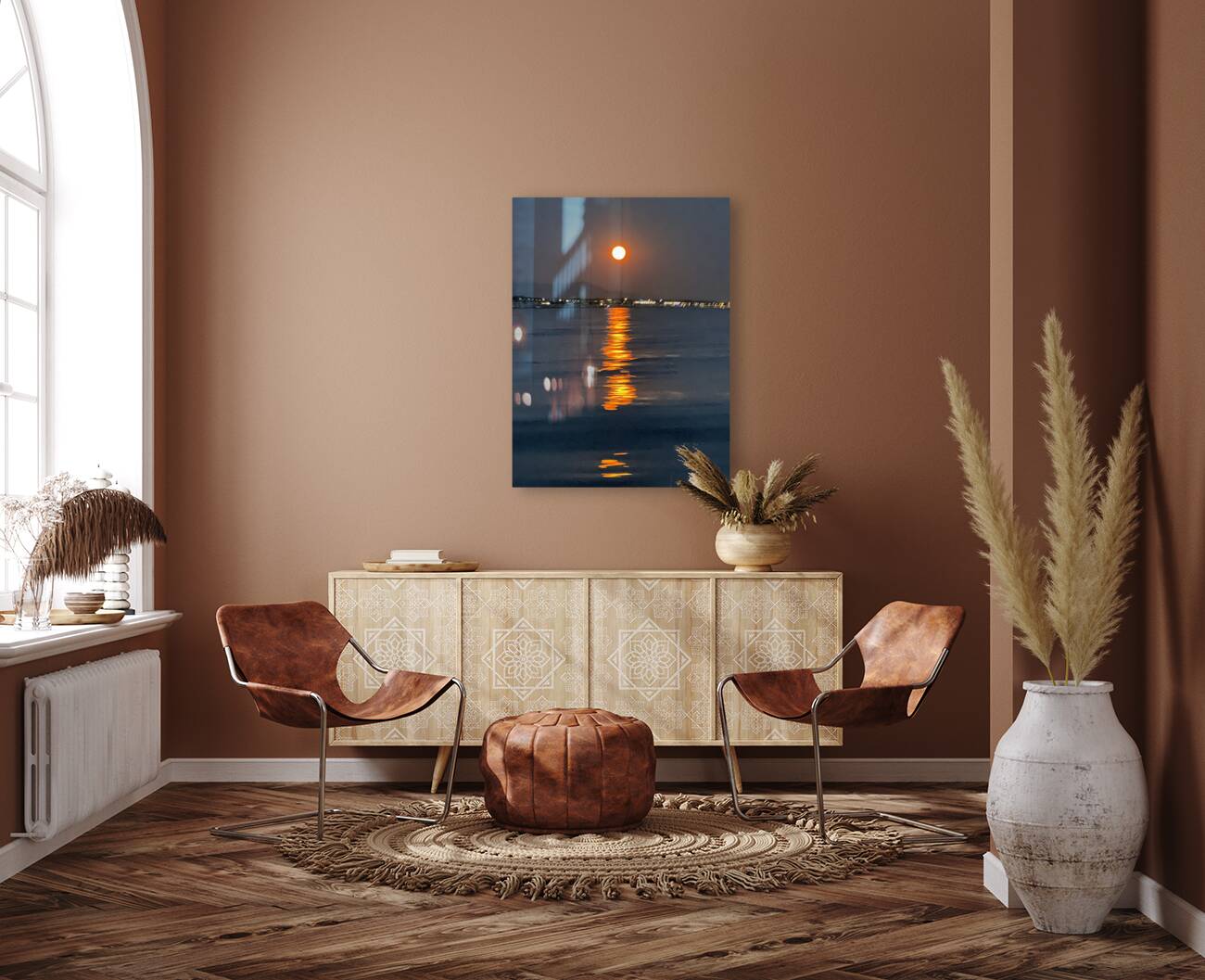 Full Moon At Sea Reproduction