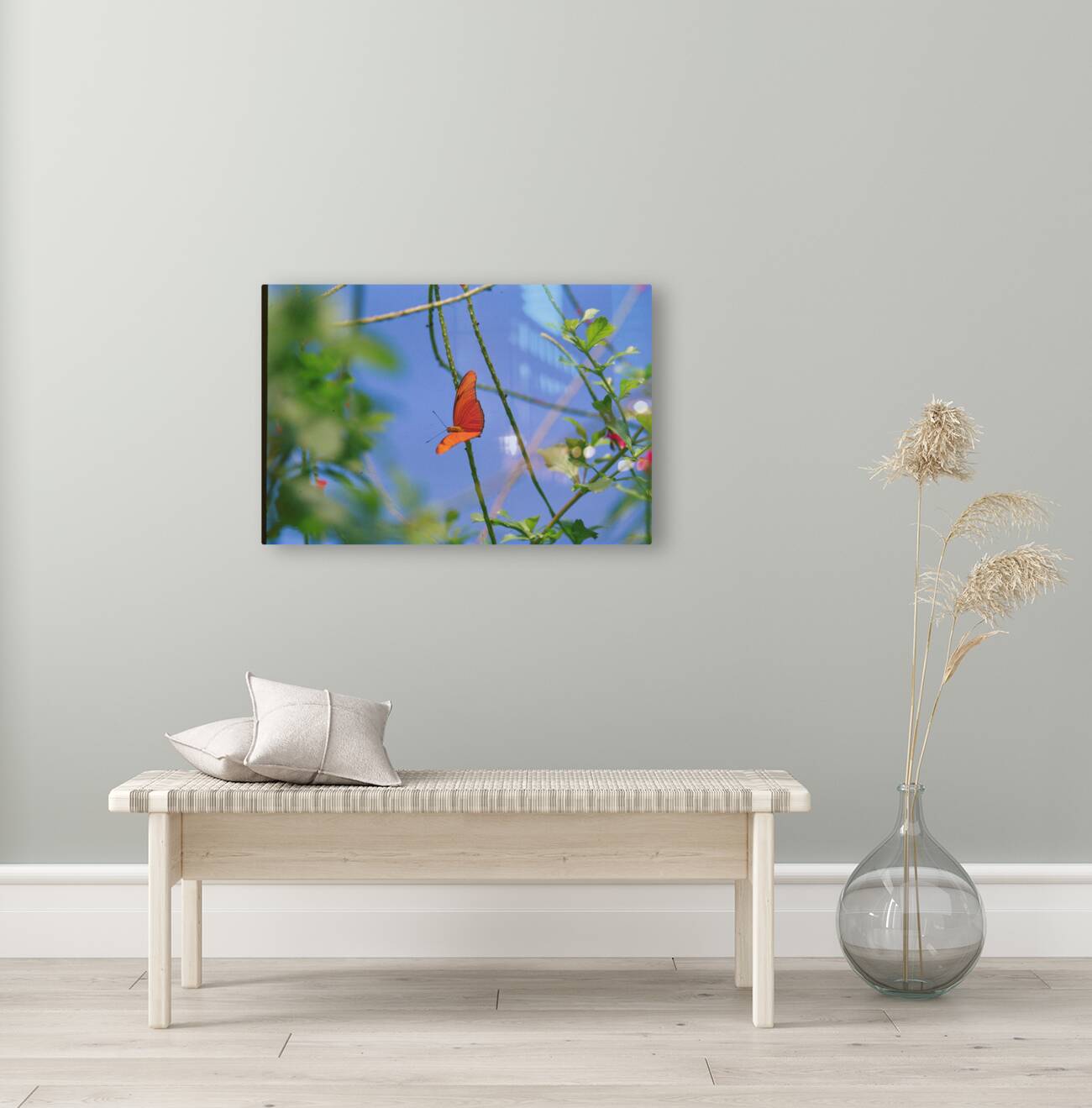 Orange Butterfly Having A Rest Reproduction