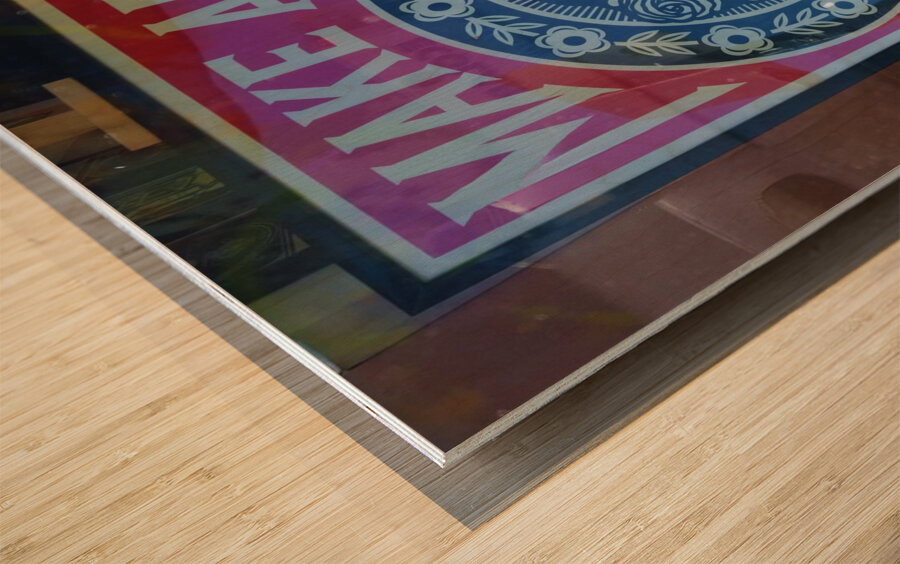 Make Art Not War Wood print