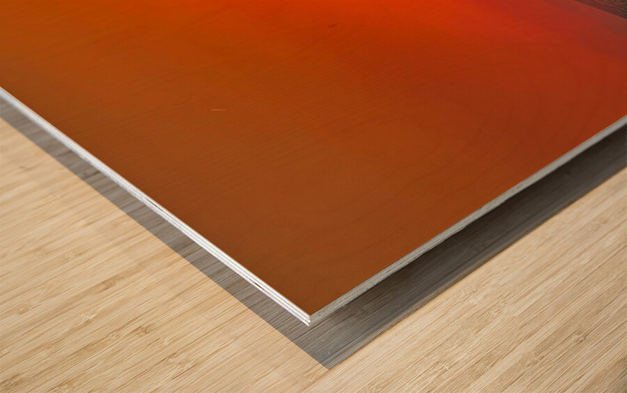 Sunset in Ponza Wood print