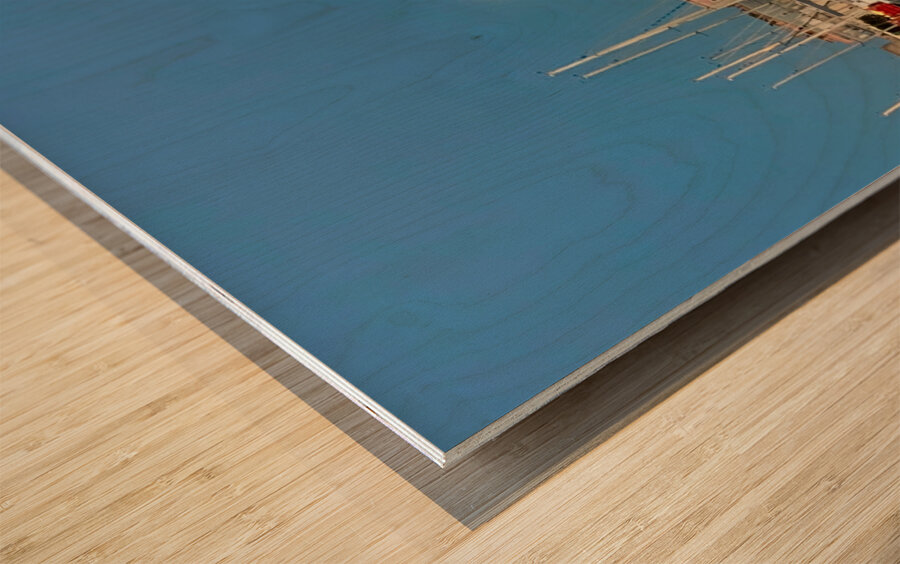 Full Moon Over Ponza Wood print