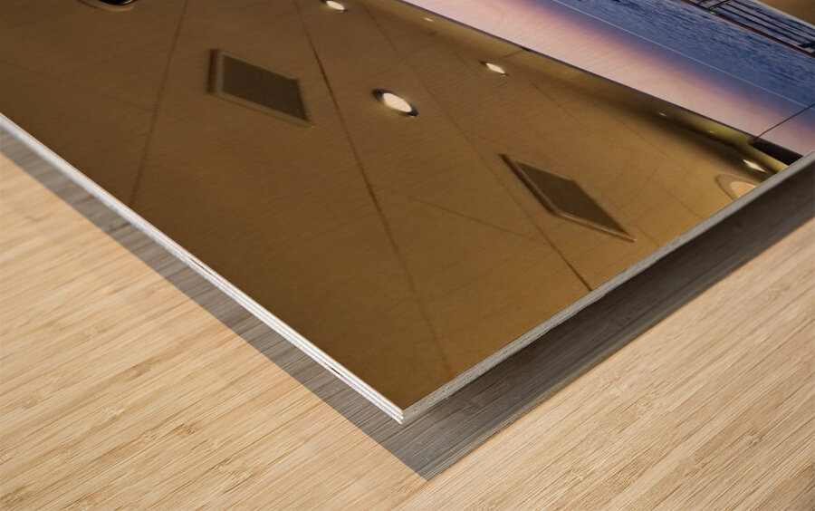 Boats On A Blue Sea Wood print